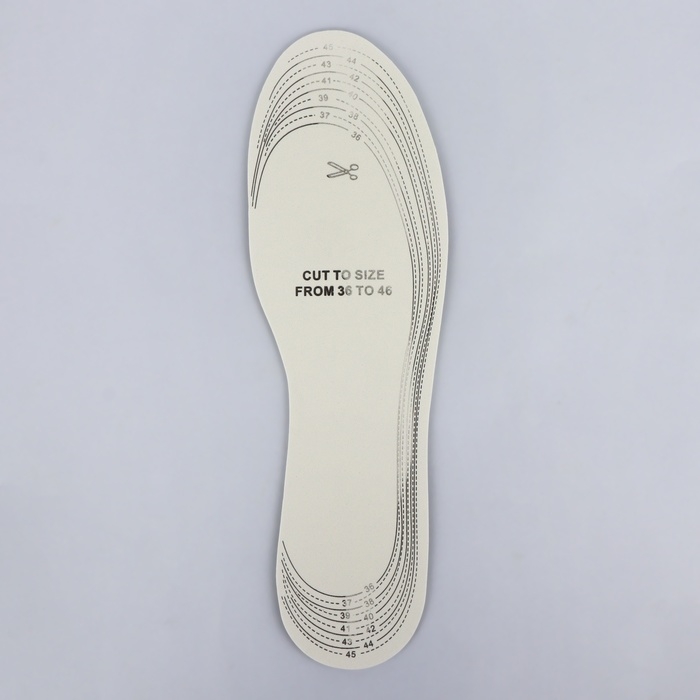 Стельки для обуви, универсальные, влаговпитывающие, р-р RU до 46 (р-р Пр-ля до 46), 29 см, пара, цвет чёрный