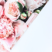 Пакет подарочный ламинированный горизонтальный &laquo;Белые бутоны&raquo;, L 40 &times; 31 &times; 14 см