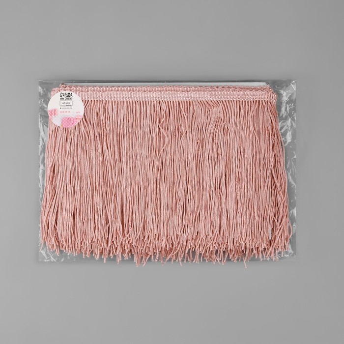 Тесьма декоративная &laquo;Бахрома&raquo;, 15 см, 5 &plusmn; 0,5 м, цвет нежно-персиковый