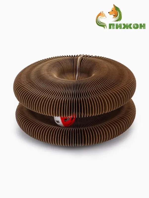 Когтеточка - игрушка "Пижон" из гофрокартона "Бублик", 11 х 11 х 7 см