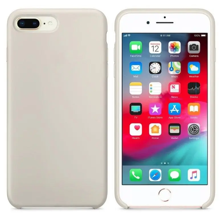 Чехол Iph 8 Plus Silicon Case 100% ORG Stone (c LOGO)