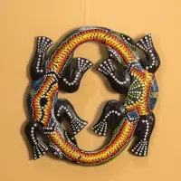 Панно настенное &laquo;Пара ящериц&raquo;, 33&times;33&times;1 см, МДФ, МИКС