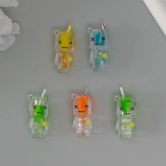 Подвеска для творчества акрил "Коктейль. Двуликий" светится в темноте МИКС 3х1,1х1,9 см