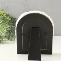 Фоторамка МДФ, иск. мех 10х15 см "Плюш. Арка" белая 21,5х16,5х2 см