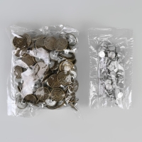 Набор джинсовых пуговиц, 17 мм, 100 шт, цвет бронзовый