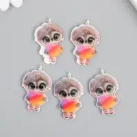 Декоративный элемент для творчества &laquo;Арт Узор. Совушка с сердцем&raquo;, акрил, 2.3&times;3.7 см