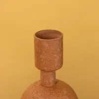 Подсвечник на 1 свечу &laquo;Бисквит&raquo;, с 2 сферами, 8.5&times;8.5&times;18 +/- 1 см