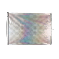 Автомобильная шторка на стекло, раздвижная, 68&times;125 см, хром