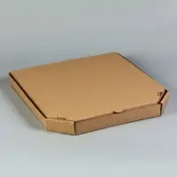 Коробка для пиццы, бурая, 41 х 41 х 4 см