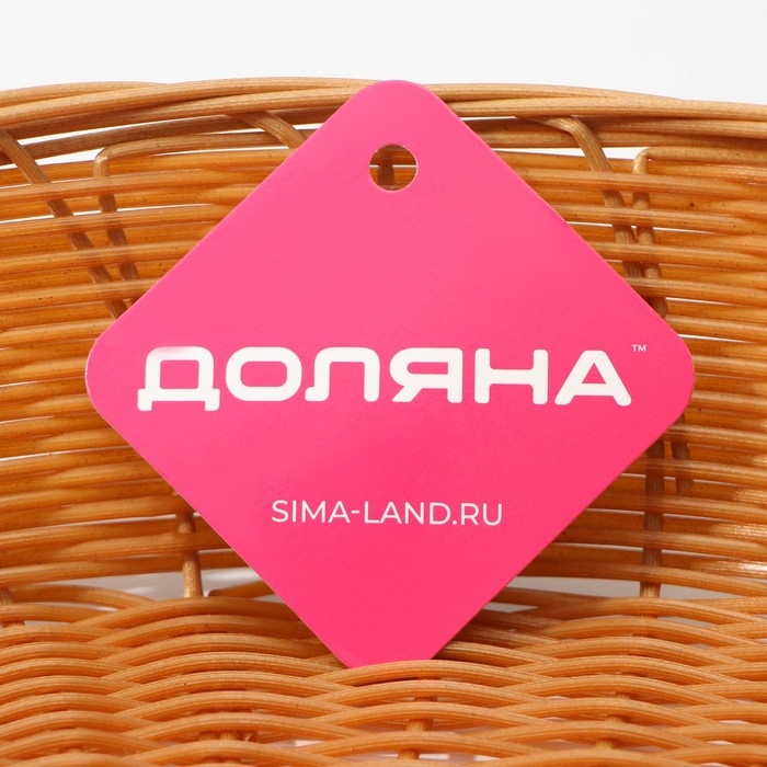 Корзинка для подачи Доляна &laquo;Капучино&raquo;, 25&times;18&times;6,5 см, цвет коричневый