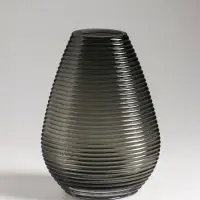 Ваза стекло настольная "Хэдли" 19,5х13,5 см, серо- зеленый