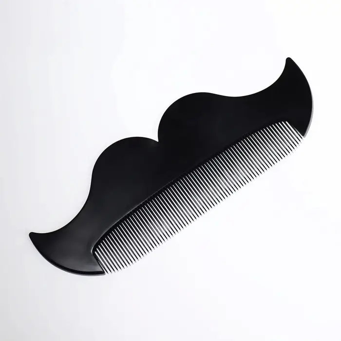 Расчёска-гребень для усов и бороды &laquo;УСЫ&raquo;, 18&times;6.5 см, чёрная