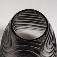 Ваза стекло настольная "Флер" 19,5х16 см, серый