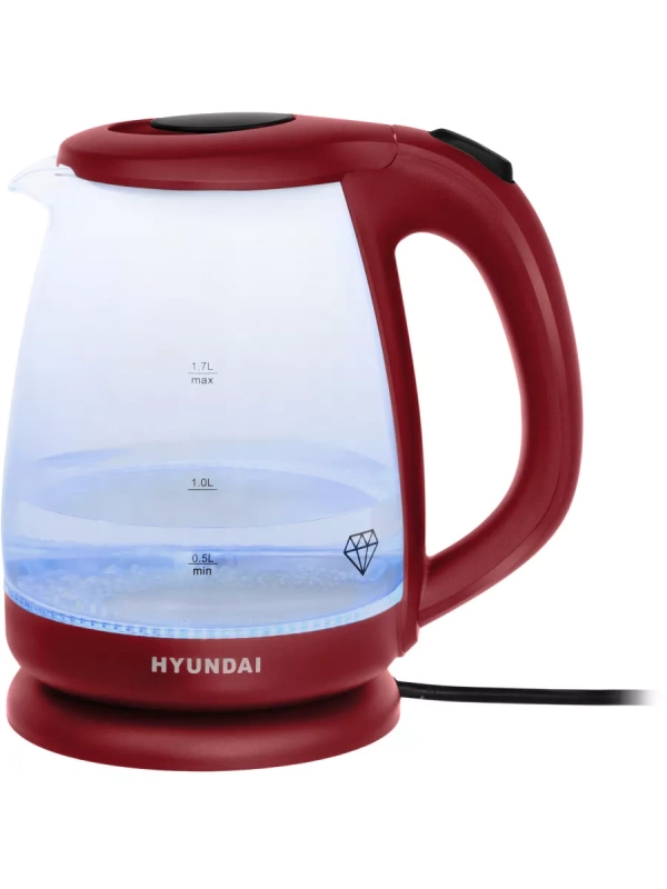 Чайник HYK-G1002 1.7л. 2200Вт бордовый