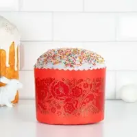Форма бумажная для кулича &laquo;Красная Пасха&raquo;, 13.4&times;10 см, МИКС