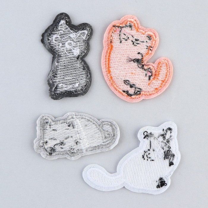 Термонаклейки на одежду &laquo;Котики&raquo;, 4 шт.