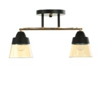 Люстра "Кансе" 2хЕ27 40Вт черно-золотой 41х15х23 см