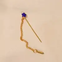 Булавка &laquo;Цветок&raquo; мини с цепочкой, МИКС, 5.7 см (неделимая фасовка 12 шт., цена за шт.)