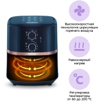 Аэрогриль электрический КТ-8106 - 3.2 л - 1500 Вт