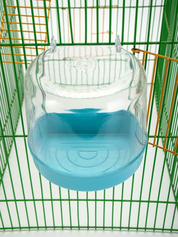 Купалка для птиц, внешняя 12 х 9 х 11 см, бирюзовая