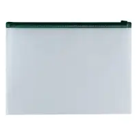 Папка-конверт на ZIP-молнии А5+, 140 мкм, ErichKrause "Fizzy Clear", прозрачная, с цветной молнией, микс