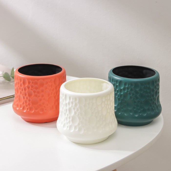 Кашпо для цветов, 8,7&times;7,3&times;8,5 см, цвет МИКС