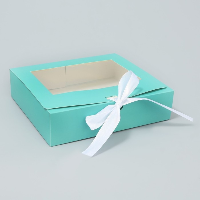 Коробка-фоторамка подарочная складная, упаковка, &laquo;Тиффани&raquo;, 20 х 18 х 5 см