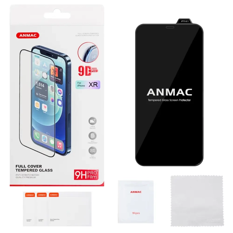 Защитное стекло iPh  XR 9D ANMAC Арт. 1137334