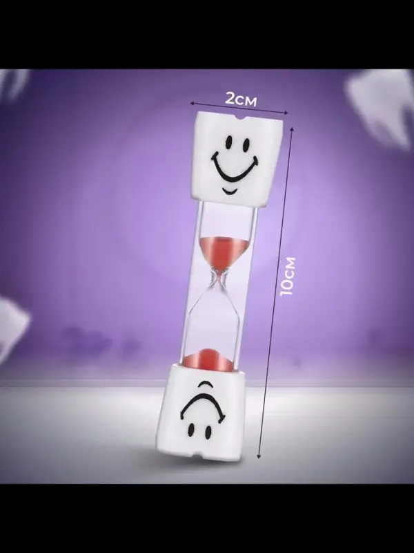 Песочные часы "Зубик", на 5 минут, 9 х 2.1 см, красные