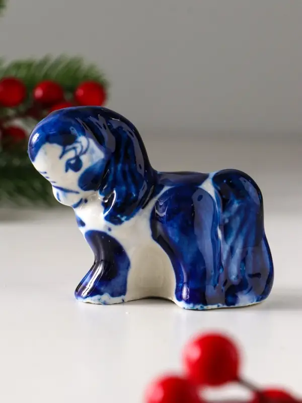 Сувенир "Лошадь Красотка", 9х5см, гжель