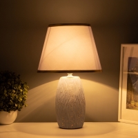 Лампа настольная "Клойд" 1х40Вт Е27 серый/золото 25х25х40см