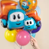 Воздушные шары фольгированные 14" &laquo;Грузовичок Лева&raquo; набор 5 шт.