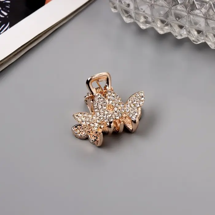 Крабик для волос &laquo;Одри&raquo;, бабочки, 2.5 см, золото