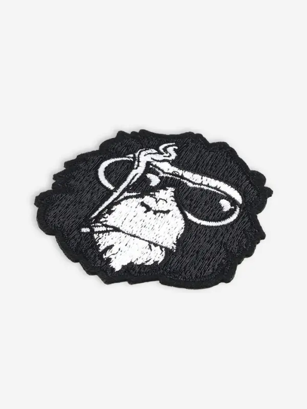 Термоаппликация &laquo;Обезьяна в очках&raquo;, 9&times;7 см, чёрная