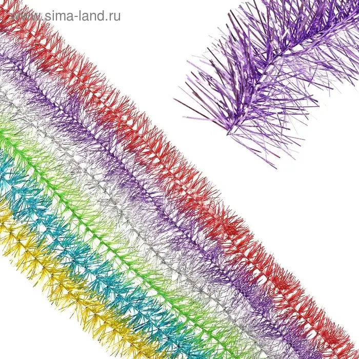 Мишура новогодняя &laquo;Радость&raquo;, d-2 см, L-200 см, МИКС