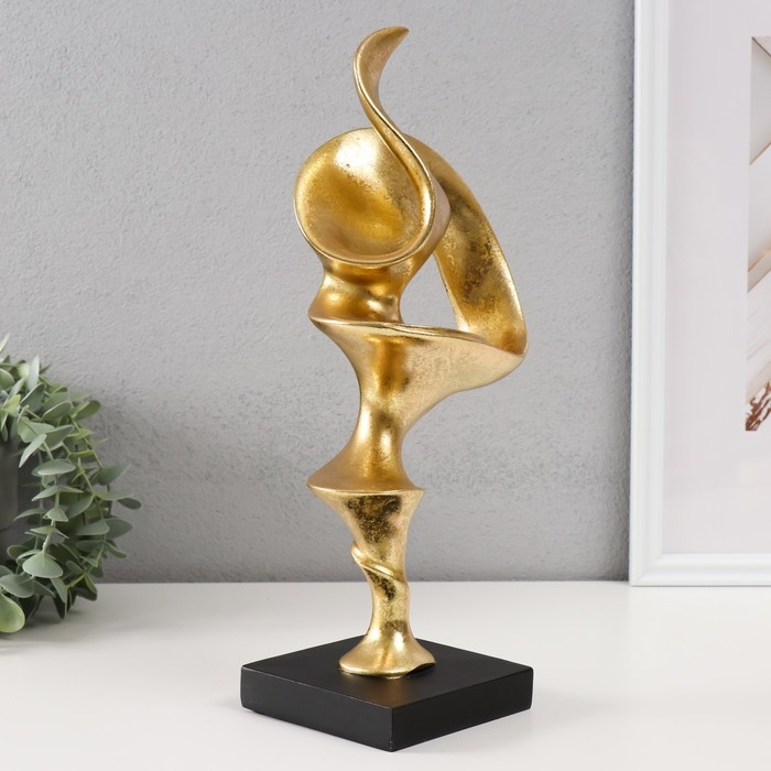 Сувенир полистоун "Абстракция. Всполохи огня" золото 17,5х10х33 см