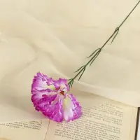 Цветы искусственные &laquo;Гвоздика&raquo;, h=37 см, d=7 см, сиреневые