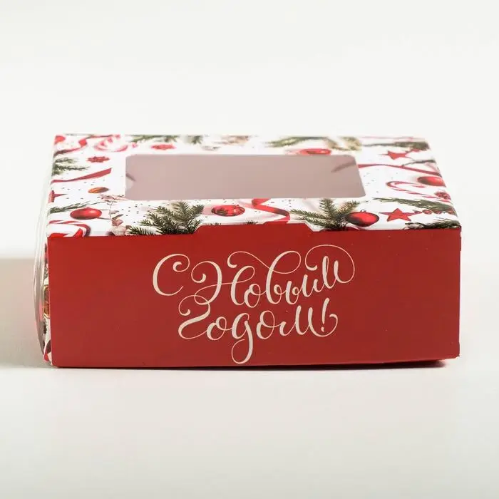 Коробка складная &laquo;С Новым годом&raquo;, 10 х 8 х 3.5 см