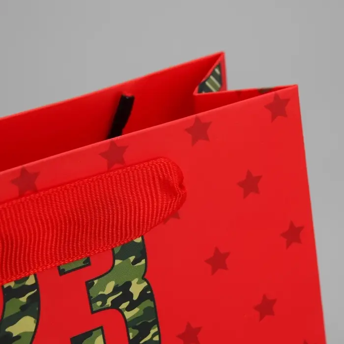 Пакет подарочный ламинированный, упаковка, &laquo;С 23 февраля&raquo;, S 15 х 12 х 5.5 см