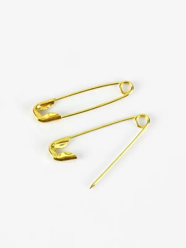 Булавки английские, 19 мм, 80 шт., цвет золотой