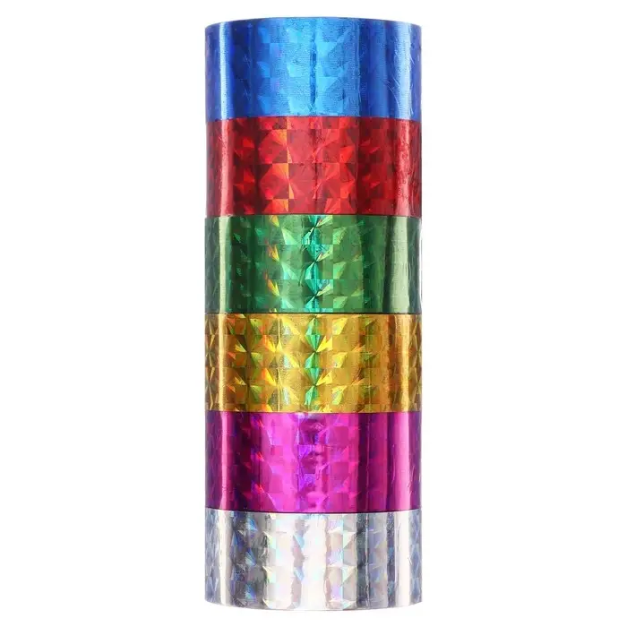Клейкая лента голографическая 18 мм &times; 10 м, МИКС