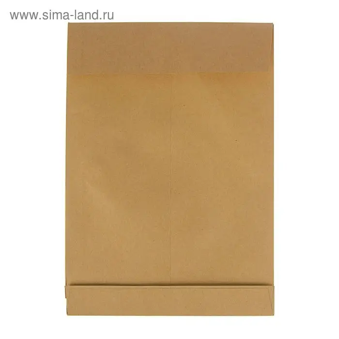 Пакет почтовый крафт B4 250 x 353 х 40 мм, без подсказа, без окна, отрывная лента, 130г/м