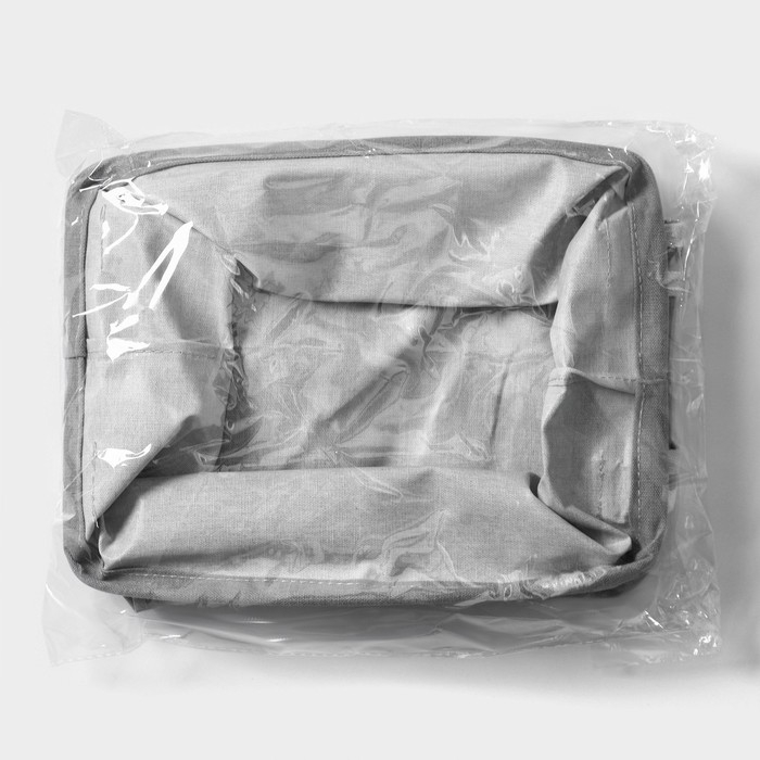 Корзина для хранения с ручками LaDо́m, 28&times;20&times;17 см, цвет серый