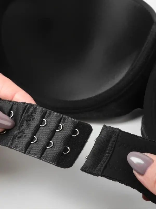 Застёжка для бюстгальтера, удлинитель, 3 ряда 2 крючка, 3.2&times;5 см, чёрная