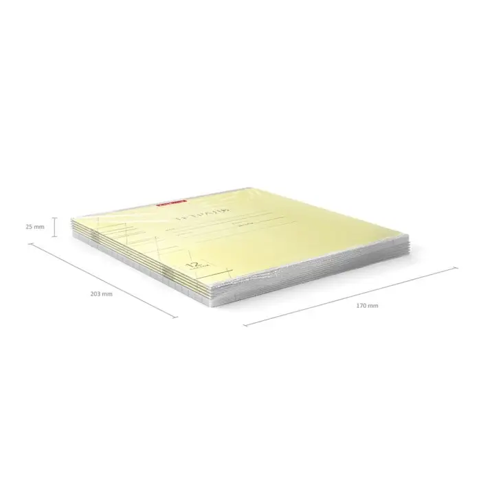 Тетрадь 12 листов в косую линейку ErichKrause &laquo;Классика Visio&raquo;, обложка мелованный картон, жёлтая