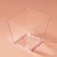 Форма пластиковая одноразовая для фуршета &laquo;Квадрат&raquo;, 60 мл, прозрачная