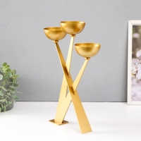 Подсвечник металл на 3 свечи d=8 см "Николь" 23х8х33,5 см