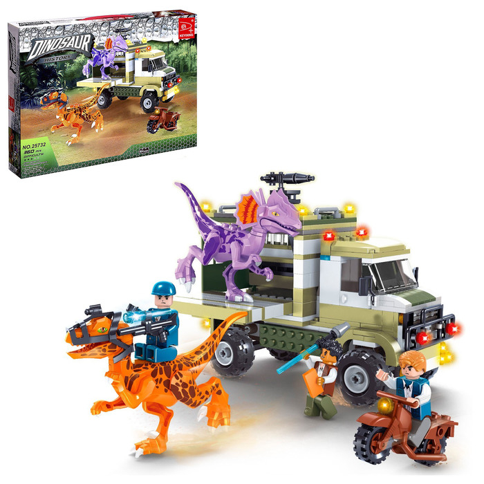 Конструктор &laquo;Диноленд. Сражение с хищниками&raquo;, 360 деталей