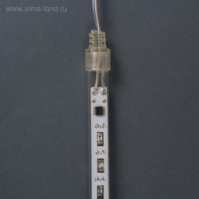 Гирлянда &laquo;Сосулька&raquo; тающая 0.3 м, IP44, прозрачная нить, 18 LED, свечение белое, переливы, 220 В