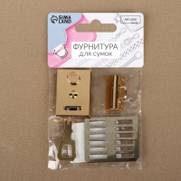 Застёжка для сумки, 3,5 &times; 2,6 см, цвет золотой
